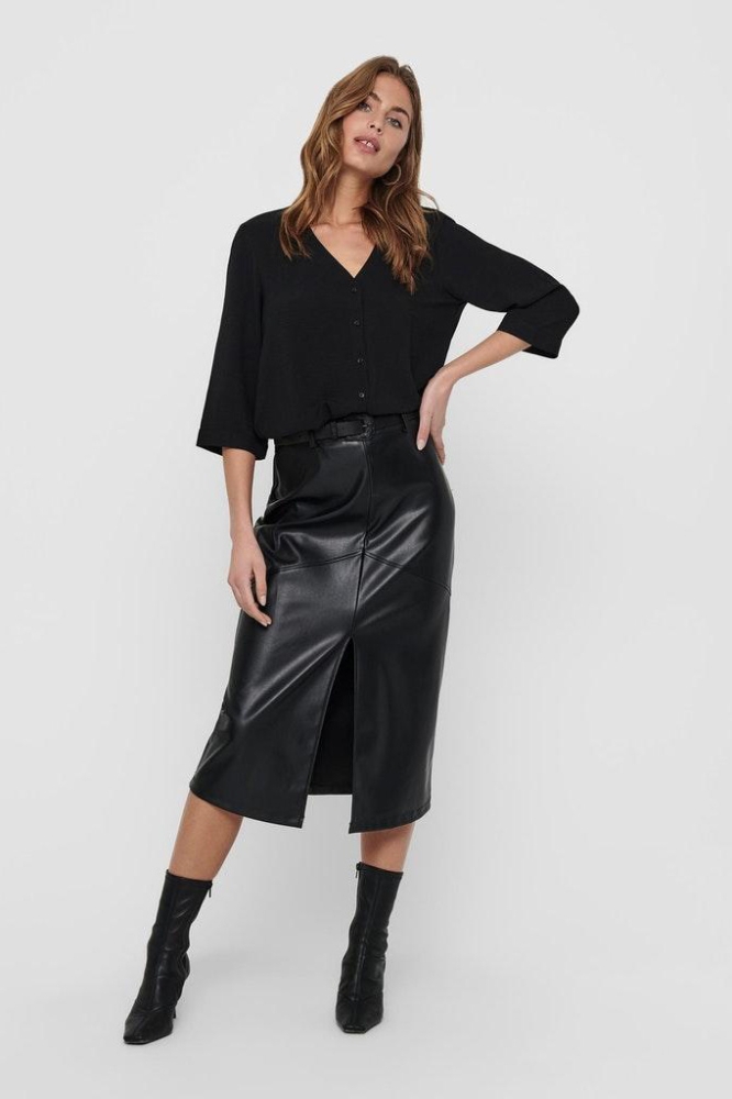 JDYCAPOTE 3/4 SHIRT WVN 15225654 Black